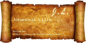 Johancsik Lilla névjegykártya